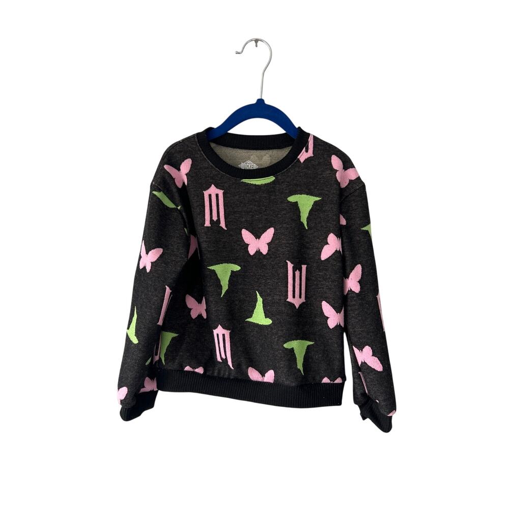 Wicked Pink and Green Butterfly Sweatshirt 5T